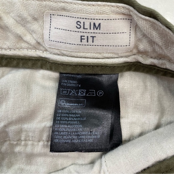 H&M LOGG Slim Fit Olive Green Pants Size Waist 31 - Picture 11 of 14